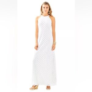 Lilly Pulitzer Pearl Maxi Dress in Resort White Pineapple Geo Lace